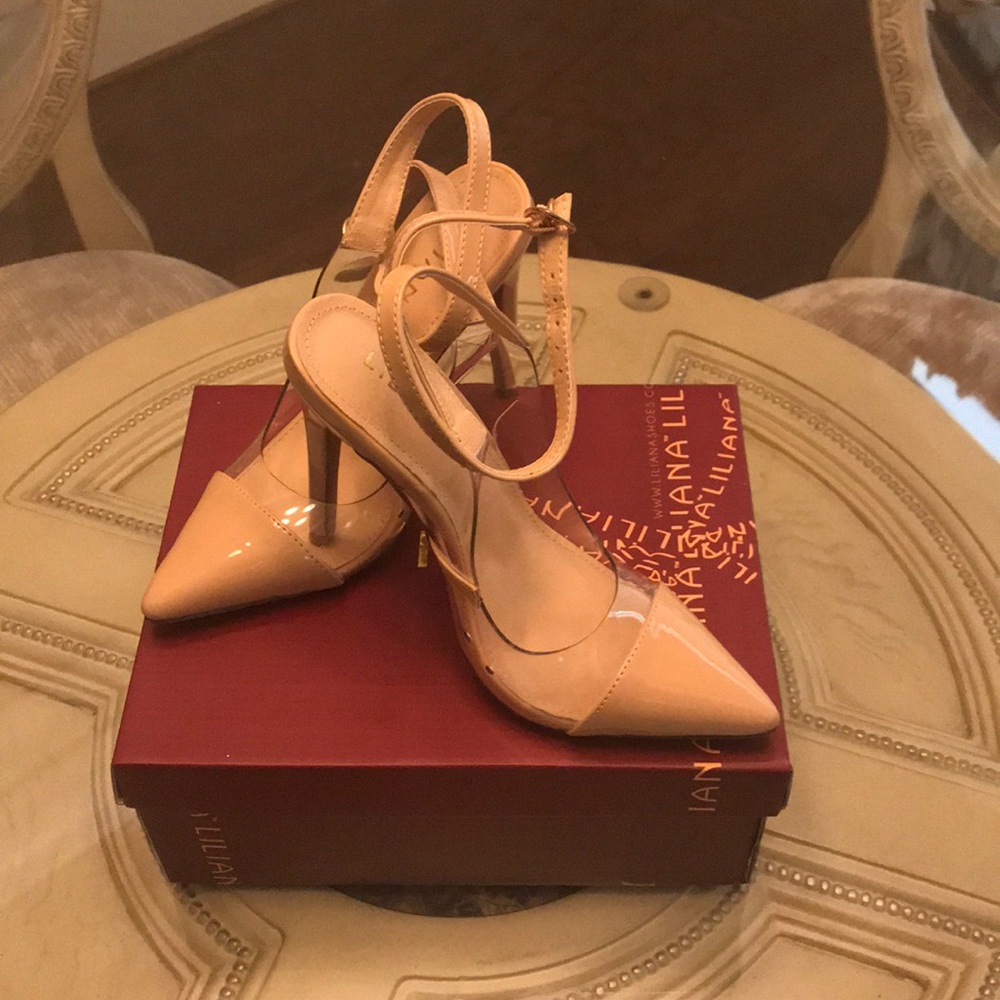 Liliana Nude Lucite Pump Shino-16 Size 6